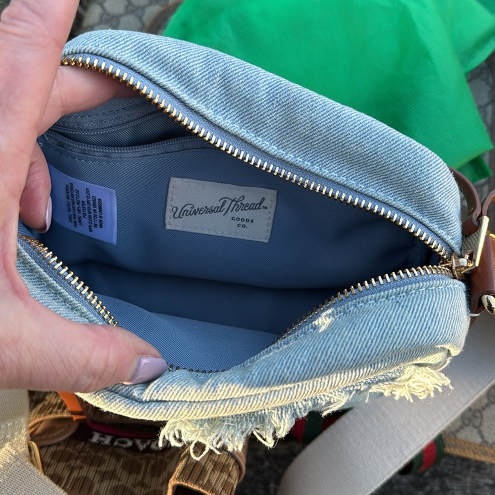 Universal Threads Denim crossbody bag with adjustable canvas Crossbody strap - Picture 3 of 5